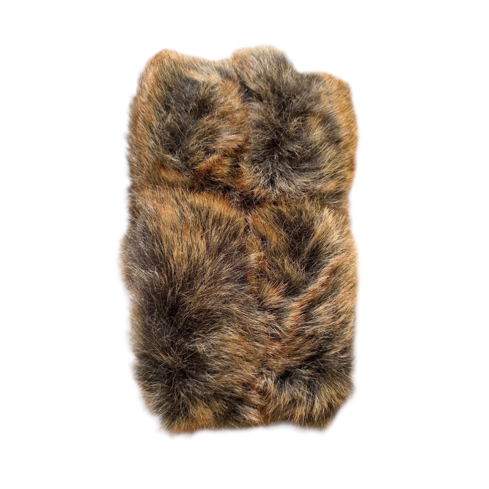 Rh Restoration Hardware Scarf Brown New Faux Coyote Luxe Fur Women Os Nwt — image 4 of 5